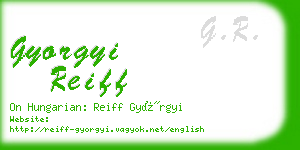 gyorgyi reiff business card